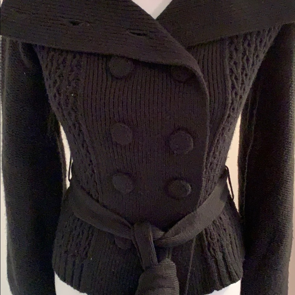 Bcbgeneration Black Double Breasted Cardigan - image 6